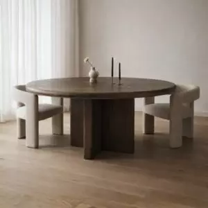 طاولة طعام لينيا - 6 اشخاص - بني غامق