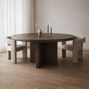 طاولة طعام لينيا - 8 اشخاص - بني غامق