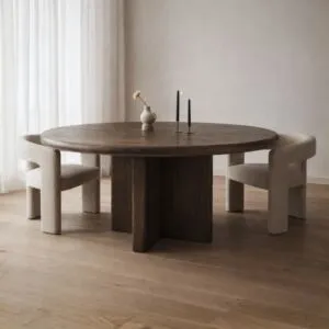 طاولة طعام لينيا - 6 اشخاص - بني غامق