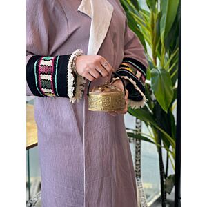 مبخرة سيفيلا مع زخارف حروف عربية - لون خشبي 