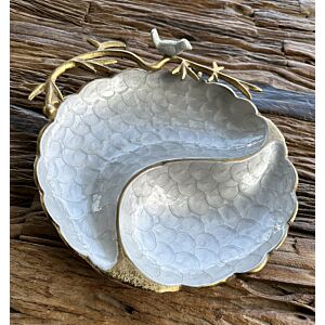 صحن تقديم تشوكليت كلاسي - رمادي