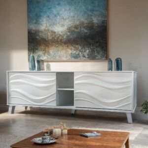 طاولة تلفزيون ايلا 140 سم - ابيض