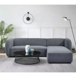 كنب زاوية قابل للعكس موديفا - رمادي