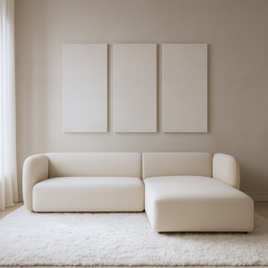 كنب زاوية قابل للعكس موديفا - بيج