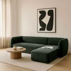 كنب زاوية قابل للعكس موديفا - اخضر