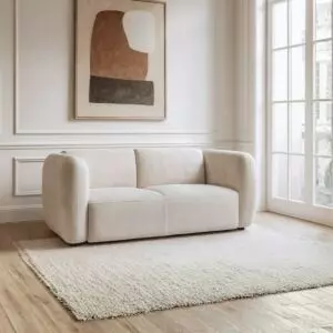 كنبة لازورد - 2 مقاعد - بيج