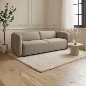 كنبة لازورد - 3 مقاعد - بني