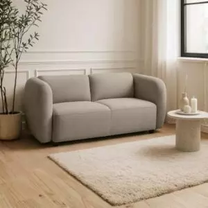 كنبة لازورد - 2 مقاعد - بني