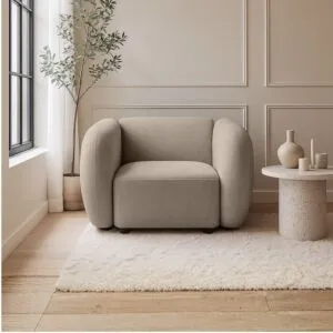 كنبة مفرد لازورد - بني