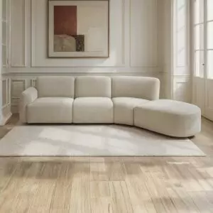 كنب زاوية فلارد - 4 قطع - بيج