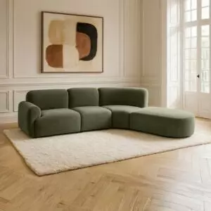 كنب زاوية فلارد - 4 قطع - اخضر