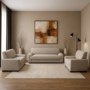 طقم كنب إيلينا 3 قطع - بيج