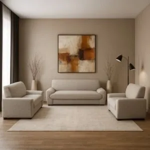 طقم كنب إيلينا 3 قطع - بيج