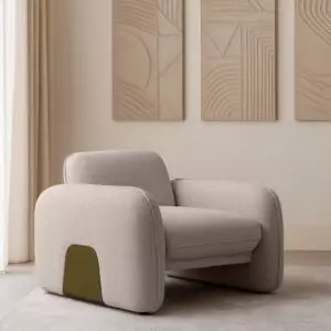 كنبة مفرد بونو - بيج وذهبي