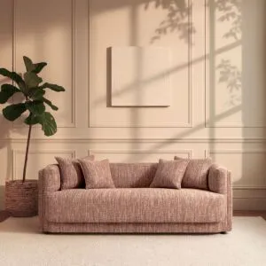 كنبة ثلاثية لكجورا- بني