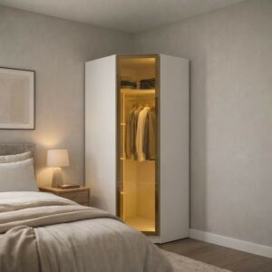 دولاب ملابس زاوية ضد الكسر تيراكيا - بيج واسود