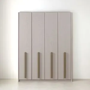 دولاب ملابس 4 ابواب ميركان - بيج وذهبي