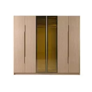 دولاب ملابس غير قابل للكسر يلدز 6 ابواب - بيج