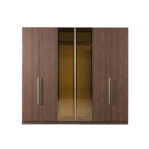 دولاب ملابس غير قابل للكسر كونا 6 ابواب - بني