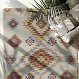 سجاد إلهام سدو بلجيكي خيش - بيج ومتعدد الالوان