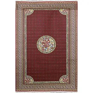 سجادة أفراح الهنا - 165x260 سم - احمر و بيج