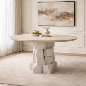 طاولة طعام بوروتو - 4 اشخاص - بيج واوف وايت