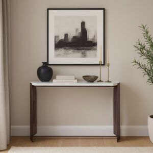 كونسول رخام طبيعي رين - برونزي غامق