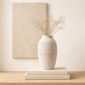 فازة سيرما سيراميك - حجم صغير - كريمي