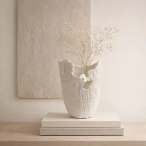 فازة من مجموعة سيراز - حجم صغير - كريمي