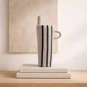 فازة ستريب - من مجموعة براد - رمادي واسود