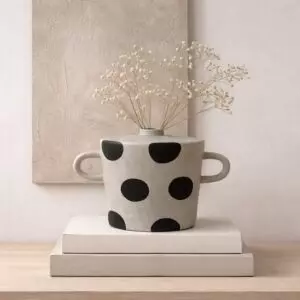 فازة دوتس - من مجموعة براد - رمادي واسود