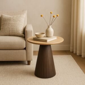 طاولة جانبية فيكتوريا - بيج وبني