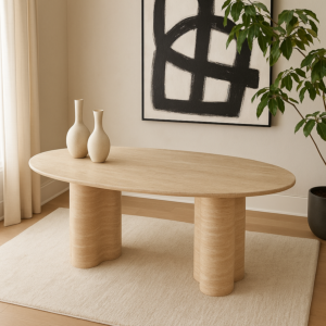 طاولة طعام 6 اشخاص فانا - بيج