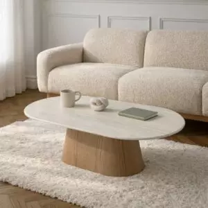 طاولة قهوة من مجموعة نيرو - بيج