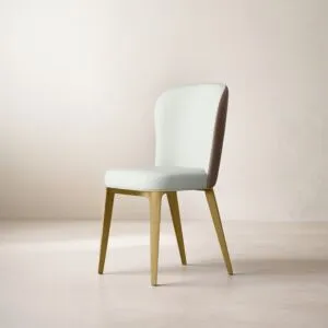 كرسي طعام جوليان - كريمي وبني