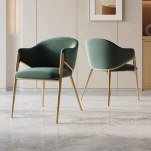 كرسي طعام اربل - اخضر وذهبي