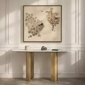 كونسول من مجموعة مونتي - ذهبي وابيض