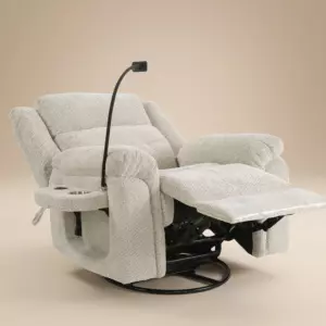 كرسي استرخاء ومساج دوار لوكسي - بيج
