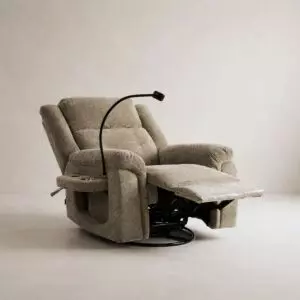 كرسي استرخاء دوار يدوي لوكسي - بني