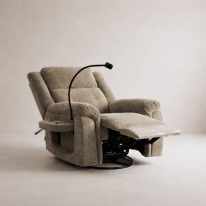 كرسي استرخاء دوار يدوي لوكسي - بني