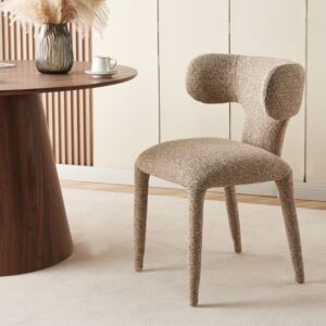 كرسي طعام افورا - بني