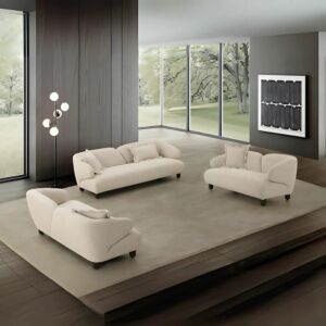 طقم كنب فيلا 3 قطع - بيج