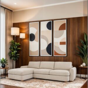 كنب زاوية بوليف - بيج