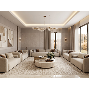 طقم كنب 5 قطع مارينسالل - بيج