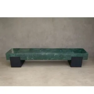 طاولة تلفزيون رخام طبيعي رامو - اخضر