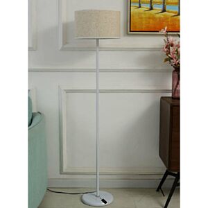 أبجورة أرضية بطابع أوروبي بسيط - أبيض