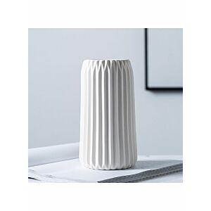 فازة بورسلين بيلين بطابع أوروبي مودرن - أبيض