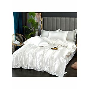 طقم غطاء لحاف كينج مكون من 4 قطع بوليستر سيبال  -  أبيض