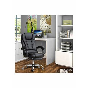 كرسي مكتب كلاسي - اسود وفضي