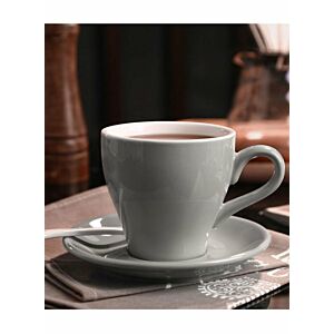 طقم كوب مع صحن بينتي 90 مل - رمادي
